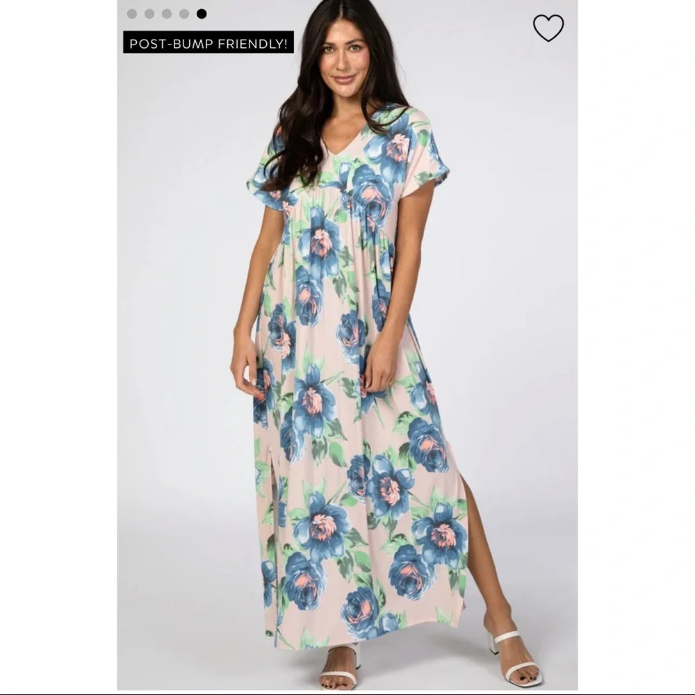 New* Pinkblush Floral‎ Maxi Maternity Dress - Picture 3 of 10